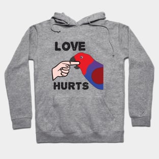 Love Hurts - Eclectus Parrot Female Hoodie